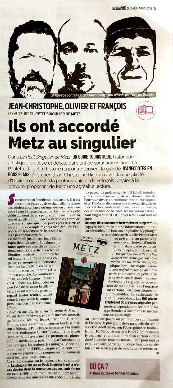Bel article de la Semaine sur le Petit Singulier
